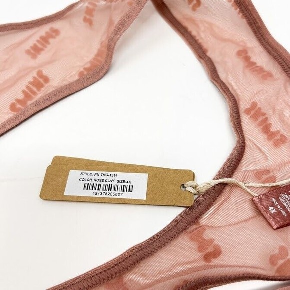 SKIMS After Hours Thong Womens Logo Straps String Underwear Mesh Panty Sz 4X NWT - Picture 6 of 9